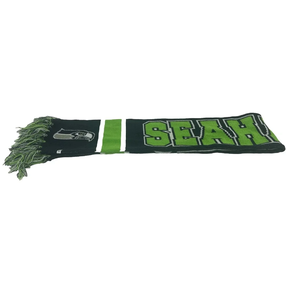 Seattle Seahawks NFL Retro Knit Winter‎ Scarf Double Sided